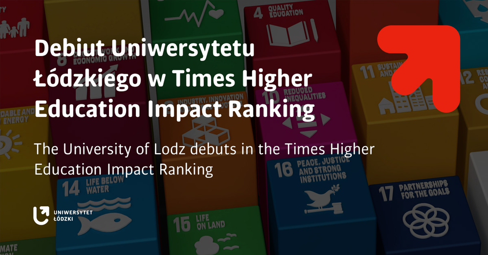 Grafika z treścią Debiut Uniwersytetu Łódzkiego w Times Higher Education Impact Ranking